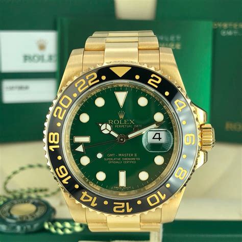 rolex gmt verde oro|rolex gmt master ii gold.